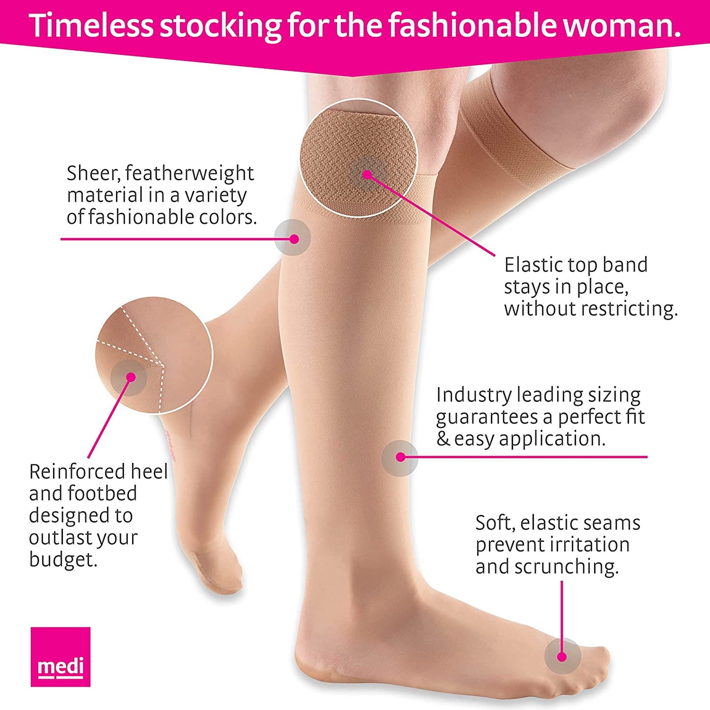 Mediven - Sheer & Soft - Knee High - 30-40mmHg - Compression Stockings