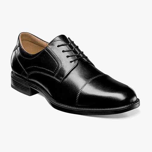 Florsheim - Midtown Cap Toe Oxford - Black - Footwear