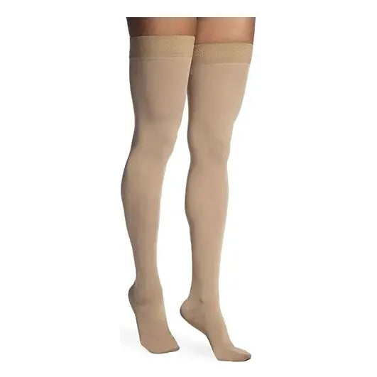 Sigvaris - Women Cotton - Thigh High - 30-40mmHg - Light Beige - Compression Stockings