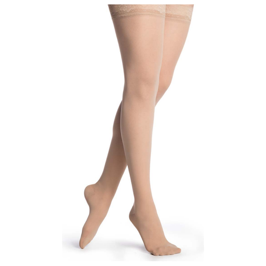 Sigvaris - Medium Sheer - Thigh High - 20-30mmHg - Honey (Natural) - Compression Stockings