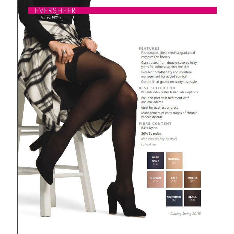 Sigvaris - Sheer - Thigh High Lace - 30-40mmHg - Compression Stockings